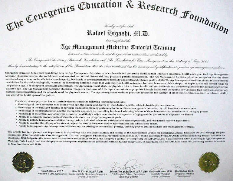 certificado em tratamento hormonal do envelhecimento cenegenics medical institute Estados Unidos.jpg